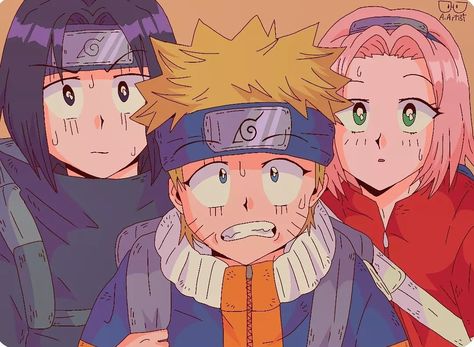 Credits to @gingerbelling Anime Version 90s, Naruto 90s Style, Anime 90s Style, 90s Anime Style, Kidcore Art, 90 Anime, Sasuke Sakura, Naruto Sasuke, Naruto Fan Art