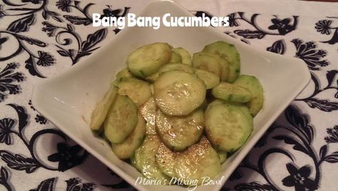 Bang Bang Cucumbers are a simple and easy way to use up some of those cucumbers that are overtaking your garden this summer Low Carb Coleslaw, Strawberry Angel Food Cake, Angel Food Cake Desserts, Sweet Potato Pecan, Chicken Tortellini Soup, White Chicken Enchiladas, French Onion Chicken, Onion Chicken, Cucumber Recipes