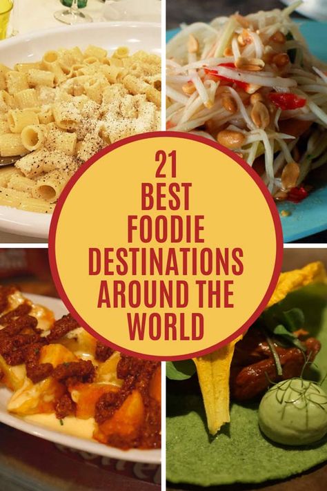 21 of the best foodie destinations to visit around the world - plan a culinary vacation today #foodie #fooddestinations #food Meet Recipe, Easy French Recipes, Germany Food, Food Tourism, Around The World Food, Vacation Meals, World Recipes, Foodie Travel, Food Festival