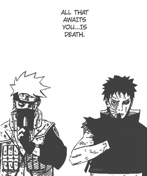 Kakashi & Obito// naruto shippuden manga Kakashi Obito, Kakashi And Obito, Arte Ninja, Naruto Tattoo, Naruto Fan Art, Uchiha Clan, Naruto Kakashi, Naruto Pictures, Madara Uchiha