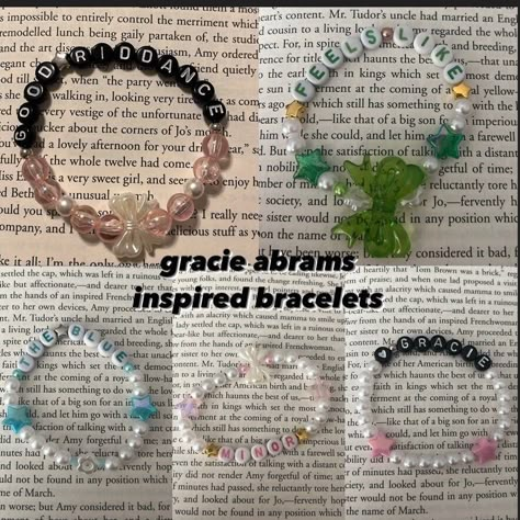 🎀 a gracie abrams themed bracelet and made with stretchy elastic so will all, please leave me a msg if you would like it made bigger or smaller!  perfect for all Gracie fans and to wear and trade at the good riddance or eras tour 🫶🏼 Gracie Abrams Gifts, Gracie Abrams Bracelet Idea, Gracie Abrams Friendship Bracelet, Gracie Abrams Bracelet, Gracie Abrams Tsou Bracelets, Good Riddance Gracie Abrams, Gracie Abrams Good Riddance Tour, Bracelet Pack, Good Riddance