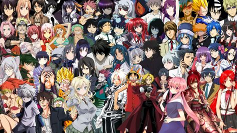 Anime mashup Anime Mashup, Gasai Yuno, Ulquiorra Cifer, Koro Sensei, Anime D, Accel World, Rin Okumura, Monogatari Series, Kurosaki Ichigo