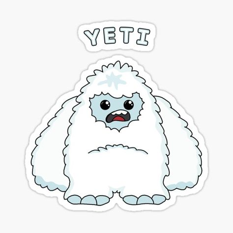 Cute yeti - cartoon style • Millions of unique designs by independent artists. Find your thing. Yeti Cartoon, Cute Yeti, Yeti Stickers, Sticker Cute, Cartoon Style, School Projects, Png Image, Cartoon Styles, Independent Artist