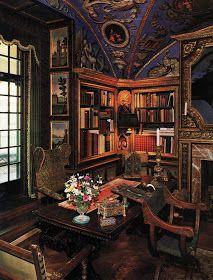 Chintz of Darkness: Living in Fiction Dream Library, Beautiful Library, Victorian Interiors, Color Interior, Home Libraries, Interiors Design, Home Library, Book Nooks, Reading Nook