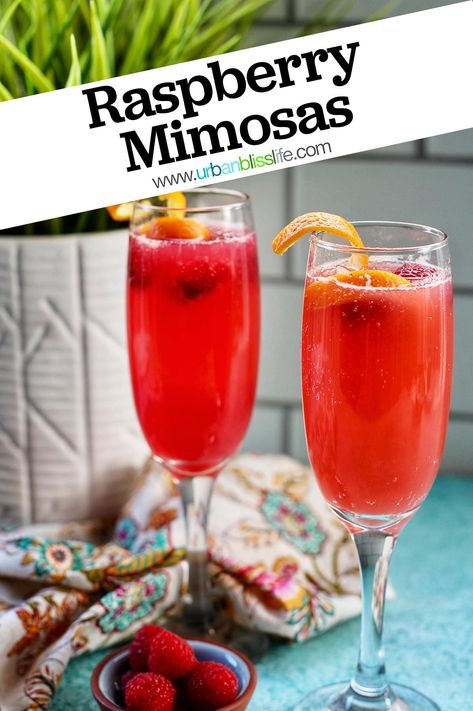 Prosecco Cocktails Easy, Mimosa Recipe Easy, Easy Cocktail Recipe, Raspberry Cocktail, Mimosa Recipe, Prosecco Cocktails, Easy Cocktail, Best Seafood Recipes, Raspberry Syrup