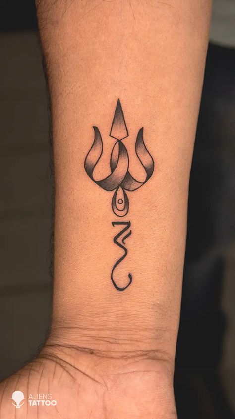 Best Lord Shiva Tattoo Designs | Aliens Tattoo Ace Neck Tattoo, Trishool Tattoo Designs, Minimal Trishul Tattoo, Small Shiva Tattoos For Men, Shiva Minimal Tattoo, Lord Ram Tattoo For Men, Lord Shiva Tattoo For Men On Arm, Siva Tattoo Designs, Small Trishul Tattoo