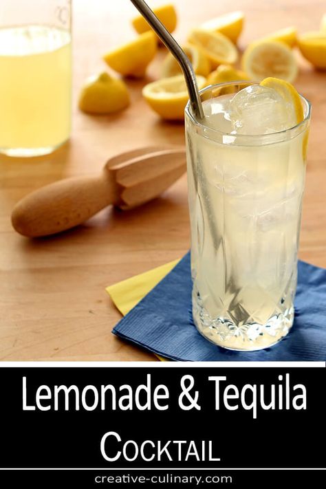 Tequila And Lemonade, Tequila Day, National Tequila Day, Best Lemonade, Tequila Cocktail, Cocktail Appetizers, Tea Time Food, Lemonade Cocktail, Make Simple Syrup