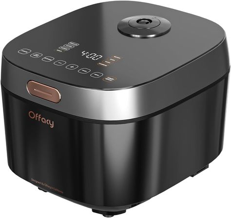 Offacy Rice Cooker Maker 8 Cup Uncooked 8 Preset Programs, Smart Fuzzy Logic, Large Stainless Steel Steamer, Friendly Touch Panel and LED HD Display, Auto Keep Warm, Quick Cook, Black Kitchen Must Haves, Touch Panel, Rice Cooker, Small Kitchen Appliances, Small Appliances, Compact Design, Home Decor Furniture, Smart Home, Keep Warm