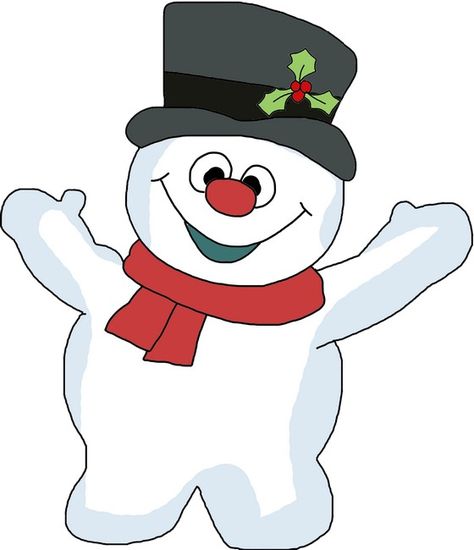 Frosty the Snowman Clipart - Snowman Clipart: Download, Print Snowman Outline, Snowman Images, Printable Snowman, Snowman Clipart, Snowman Sign, Christmas Treat Bags, Christmas Tree Clipart, Santa Patterns, Snowmen Patterns