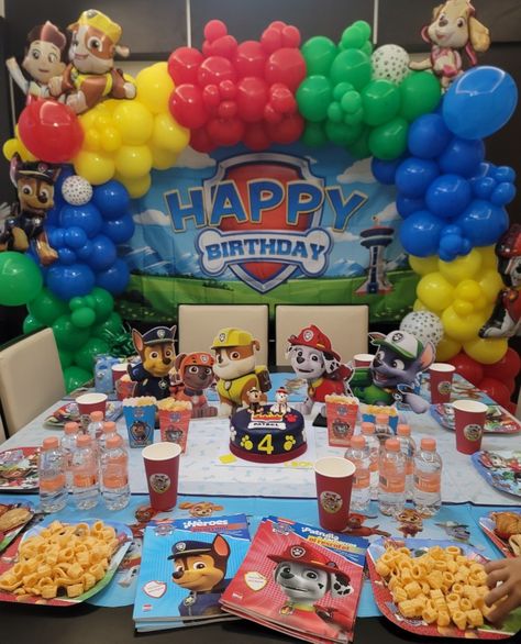 Paw Patrol Party Ideas Decoration, Paw Patrol Party Ideas, Paw Patrol Party Decorations, Paw Patrol Birthday Theme, Paw Patrol Birthday Party, Patrol Party, Paw Patrol Party, Paw Patrol Birthday, 3rd Birthday Parties