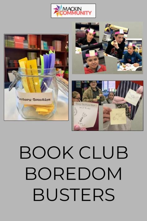 Book Clubs For Middle School Students, Elementary Book Club Activities, Fun Things To Do At Book Club, Book Club Projects, Activities For Book Clubs, Book Club Middle School, Book Club Questions For Kids, Book Club For Elementary Students, Middle School Book Club Activities