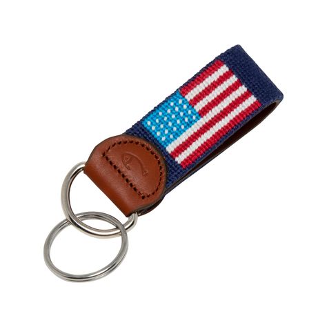 PRICES MAY VARY. Hand-stitched needlepoint keychain Backed with full grain leather to ensure durability Available in a variety of designs and colors Measurements: 3.00" (wide) x 1.00" (tall), 1.25" Key Ring Included Excellent gift idea Introducing the American Flag Needlepoint Keychain, an impeccable symbol of patriotism and adventure, meticulously crafted by Huck Venture. Designed to embody the adventurous spirit and enduring quality that our brand represents, this keychain is not only a practi Needlepoint Keychain, Preppy Keychain, Needlepoint Key Fob, Patriotic Accessories, Cute Keychains, Preppy Gifts, Needlepoint Patterns, Car Keychain, Happy Memories