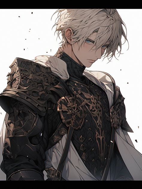 Anime Knight Guy, Tokyo Club, Victorian Character Design, Sand Blonde Hair, Anime White Hair Boy, Anime Knight, Anime Prince, White Knight, Dark Anime Guys