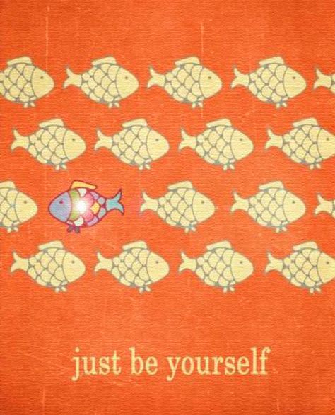 Be yourself Typography Poster Quotes, Citation Art, Just Be Yourself, Rainbow Fish, Motivational Prints, Just Be You, Inspirational Prints, Motivational Posters, Typography Poster