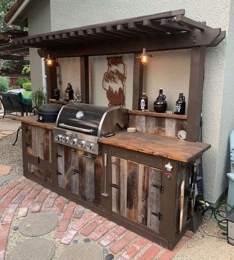 45 BBQ Shelter Ideas to Keep Your Grill Safe - Extra - BillyOh Bbq Shelter Ideas, Bbq Shelter, Diy Grill Station, Outdoor Grill Area, Shelter Ideas, Outdoor Bbq Area, Outdoor Grill Station, Diy Grill, Grill Station