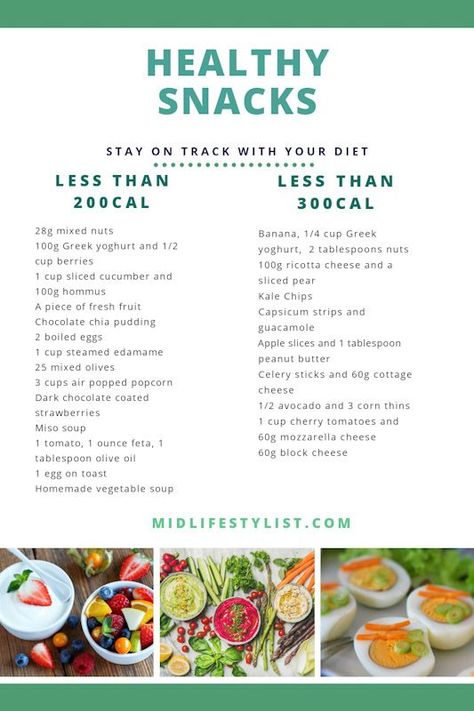 Stay on track with your diet with these ideas for snacks that are healthy, nutritious and filling.  Midlifestylist gives suggestions for healthy snacks less than 200kCal and 300kCal.  Find the full list of healthy snacks on the blog #healthysnacks #healthysnackideas #snacks #healthyfood List Of Healthy Snacks, Ideas For Snacks, Diet Goals, Healthy Snacks List, Inflammatory Recipes, Filling Snacks, Juice Diet, Easy Homemade Recipes, Health Conscious