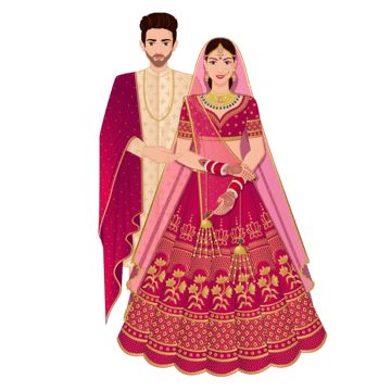 wedding couple outfits,fashion outfit,ceremony,groom to be,save the date,groom,barat,sangeet,mehendi,haldi,engagement,marriage,wedding,couple,south indian,cultural,man,punjabi,asian,happy,female,ethnic,girl,jewellery,hinduism,saree,celebration,traditional,bridegroom,hindu,bride,clothing,matrimony,tradition,bridal,asia,culture,lady,indian,fashion,bride to be,sardar punjabi,north indian,sherwani,lehenga,turban,chokar,jhumaka,mangalsutra,gold Bride Nd Groom Wedding Dress, Sikh Couple Illustration, Indian Bride And Groom Illustration, Wedding Illustration Couple, Bride Cartoon, Bridal Asia, Indian Sherwani, Bride Clothing, Couple Illustration Wedding