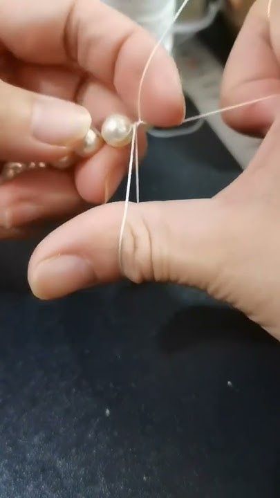 How to Tie Knot Between Pearls? | How to Knot Pearls | Knot Beads Tutorial Diy Pearl Necklace, Beads Tutorial, Diy Jewelry Making Tutorials, Silk Cord, Jewelry Making Tutorials, Tie Knots, Beading Tutorials, Diy Necklace, Diy Jewelry Making