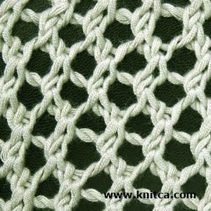 Simple but oh! so cute mesh stitch pattern Knit Net Stitch, Mesh Stitch Knitting, Mesh Knitting Pattern, Simple Lace Knitting Stitches, Knit Mesh Stitch, Lace Knitting Stitches, Bamboo Yarn, Lace Knitting Patterns, Knit Mesh