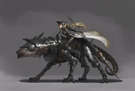 ArtStation - Lizard rider, Joowan Sun Lizard Mount, Dnd Mounts, Fantasy Mounts, Dragon Artwork Fantasy, Fiction Idea, Dnd Monsters, Fantasy Images, Creature Concept Art, Fantasy Warrior