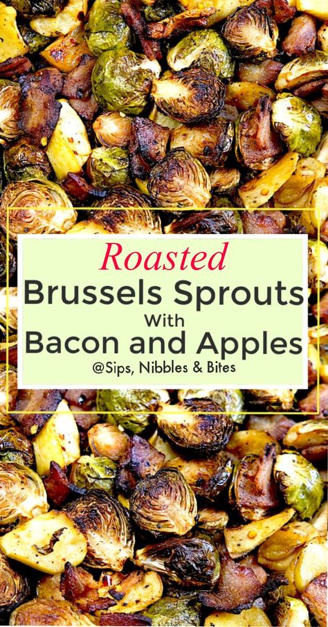 Roasted Sprouts, Roasted Apples, Holiday Ham, Bacon Brussel Sprouts, Drink Inspiration, Roasted Brussels Sprouts, Roasted Brussel, Honeycrisp Apples, Sprouts With Bacon