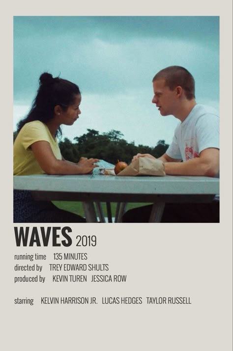 Waves Movie Poster, Waves Movie, Waves 2019, Lucas Hedges, Movie Collage, Movies To Watch Teenagers, Wave Poster, Movie Wall, Wall Collage Kit