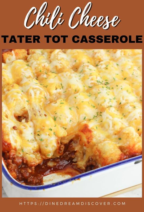 Chili Cheese Tater Tot Casserole, Cheese Tater Tot Casserole, Chili Cheese Tater Tots, Tator Tot Recipe, Easy Tater Tot Casserole, Tater Tot Casserole Recipe, Tater Tot Recipes, Tater Tot Casserole Recipes, Tot Casserole