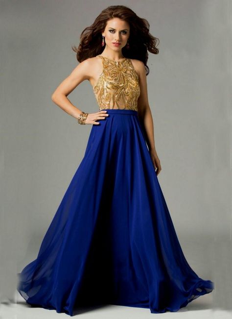 blue and gold wedding dress - best dresses for wedding Check more at http://svesty.com/blue-and-gold-wedding-dress-best-dresses-for-wedding/ Blue And Gold Outfit Ideas, Royal Blue And Gold Outfit, Gold Outfit Ideas, Neon Prom Dress, Royal Blue Bridesmaids, Easter Dress Toddler, Blue And Gold Dress, Neon Prom Dresses, Below The Knee Dress