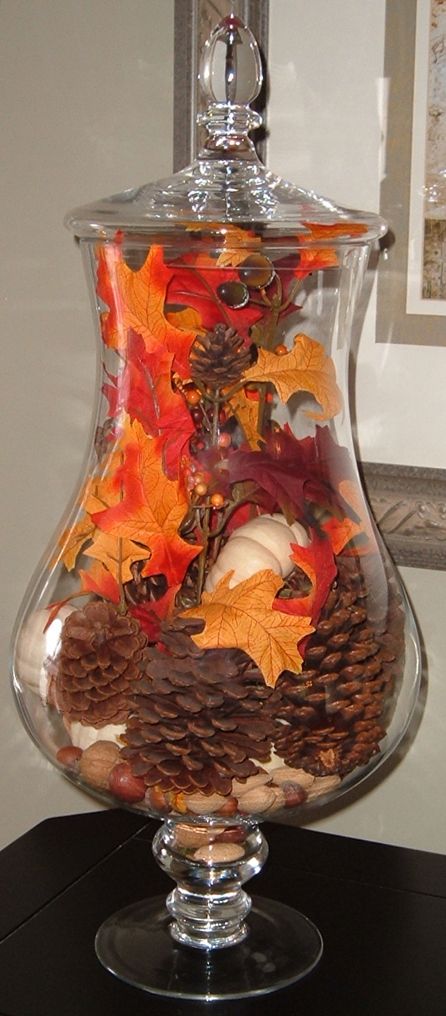 www.facebook.com/MyStorybookShoes www.SocietyOfWomenWhoLoveShoes.org Have a jar and then decorate for each season or event Apothecary Jar Ideas, Elegant Candles, Dekor Diy, Jar Ideas, Fall Thanksgiving Decor, Fall Deco, Autumn Decorating, Thanksgiving Table Decorations, Deco Floral