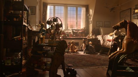 Christopher Robin's bedroom<3 Vintage Boys Bedrooms, Disney Version, Disney Background, Christopher Robin, Walt Disney Animation Studios, Small Boy, Movie Sets, Toy Rooms, Big Boy Room