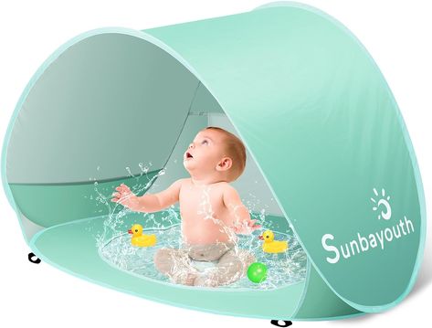 [Dimension]: Open size: 47.5* 31.5* 27.5 in.; Carry bag size: 21in. Easy to pop up and be folded back up.The perfect size Baby tent allows your baby to safely enjoy the water on a sunny beach day.
[What You Get]: 1*Baby Shade Tent; 1* Carry bag; 4* Pegs; Friendly customer service. 2 side pockets and 1 zipper window design. This baby beach shade tent can be also used as baby outdoor canopy, beach cabana, sunshade tent for camping or picnics. Pool Tent, Beach Shade Tent, Baby Beach Tent, Baby Tent, Shade Tent, Beach Shade, Play Tents, Mini Pool, Baby Pool