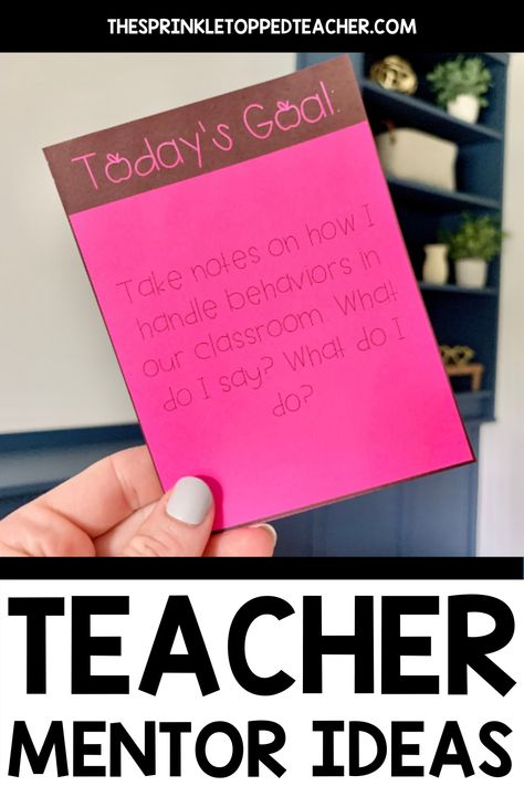 Have you ever served as a mentor for a student teacher? If you are welcoming a student teacher into your classroom this year for the first time or need a plan to make mentoring easier for you! I wanted to put together a comprehensive resource for all of you teachers out there who are preparing to mentor a student teacher! Head over to the blog to see this Student Teacher Mentor Pack that has everything you could want to make your mentorship the best it can be. | student teacher binder | Having A Student Teacher, Gift Ideas For Mentor Teacher, Teacher Mentoring Ideas, Student Teacher Welcome Gift, Student Teacher Gifts From Mentor, Mentor Teacher Gifts Student Teaching, Mentor Questions, Student Teacher Binder, Instructional Specialist