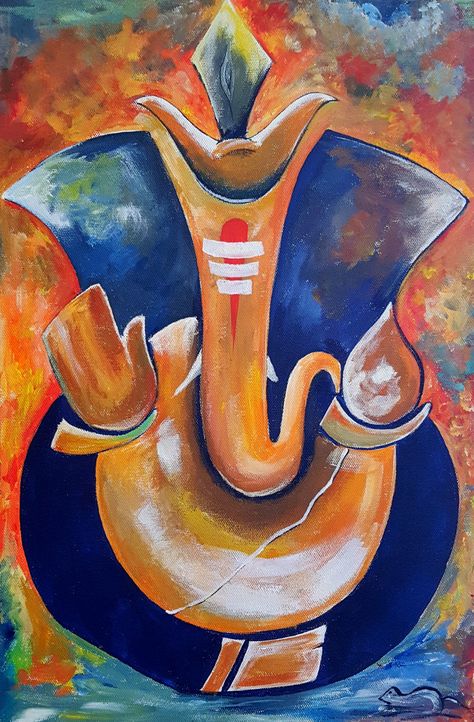 Ganapati Painting Canvases, Ganapati Painting, Lord Painting, Hanuman Drawing, Indian Character, Ganesh Painting, Ganesha Drawing, Ganesh Art Paintings, Pro Art