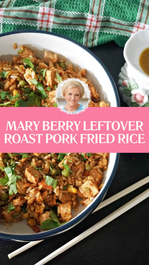 Mary Berry Leftover Roast Pork Fried Rice Rice Mixed Vegetables, Roast Pork Fried Rice, Tiny Meals, Pork Fried Rice Recipe, Pork And Rice, Easy Fried Rice, Fried Rice Recipe Easy, Mary Berry Recipe, Pork Fried Rice