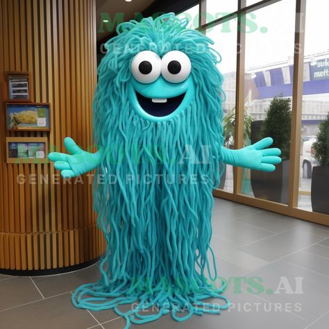 Mascots.AI Generated Mascots Pictures - Mascot character of a Turquoise Spaghetti dressed with a A-Line Dress and Belts - Discover @mascots.ai - Link: https://bit.ly/44QpzrE - #Turquoise #Spaghetti #A-Line #Dress #Belts Fast Food Mascot Halloween Costumes, Diy Mascot Costume, Food Mascot Costumes, Jackinthebox Mascot, Mascots Costumes, Dress Belts, Mascot Character, New Service, Mascot Costumes