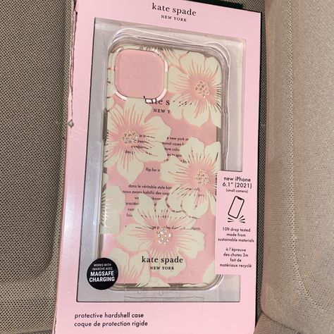 Kate Spade New York - Protective Hardshell Case For Iphone 13 - Hollyhock. Box Has Destress But Item Is Brand New. Kate Spade Phone Case, Purple And White Flowers, Small Camera, Pretty Phone Cases, Pink Cases, Case For Iphone 13, Phone Stuff, Birthday Wishlist, Camera Case