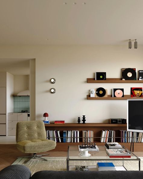 Tv Credenza Decor, Bauhaus Living Room, Bauhaus Interior, Tv Credenza, Credenza Decor, Deco Studio, Dream Apartment Decor, 아파트 인테리어, Apartment Decor Inspiration