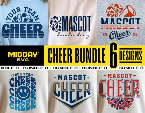 Cheer Spirit Wear Shirt Ideas, Elementary Cheer Shirts, Cheer Director, Cheer Shirts Designs, Cheer Tshirt Designs, Cheerleading Shirts Designs, Cheer Camp Shirts, School Merch, Cheer Team Shirts