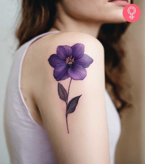 If you are naturally drawn to the calming tones of violet flowers, violet tattoos will help you express your heart on your skin. Check out some designs here. Violet Ankle Tattoo, Purple Poppy Tattoo, Violet Flower Tattoo Designs, African Violet Tattoo, Violets Tattoo, Violet Tattoo Flower, Purple Flower Tattoo, Violet Tattoos, Fate Tattoo