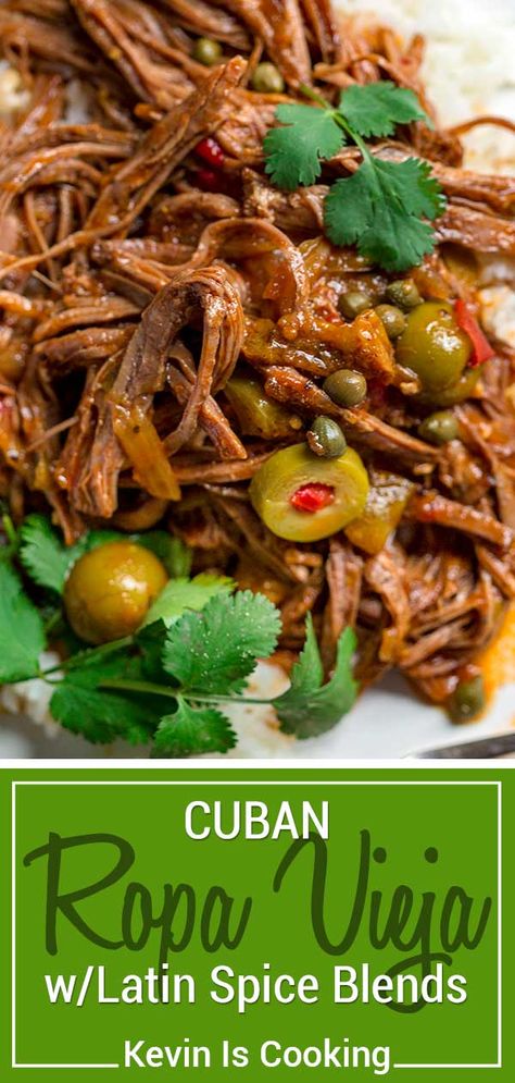 Cuban Ropa Vieja, Ropa Vieja Recipe, Chicken Francese, Cuban Dishes, Cuban Cuisine, Mexican Recipe, Cuban Food, Tender Steak, Spanish Recipes