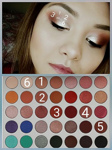 Easy Eyeshadow Looks For Blue Eyes, Jaclyn Hill Palette Looks Step By Step, Jacklyn Hill Palette, Jaclyn Hill Makeup, Jaclyn Hill Palette Looks, Jaclyn Hill Eyeshadow Palette, Makeup Morphe, Makeup Pictorial, Tutorial Eyeshadow