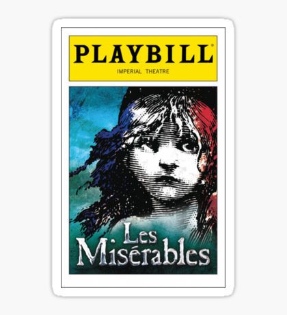 Les Miserables Playbill Sticker Musicals Posters, Musical Stickers, Musical Posters, Broadway Party, Broadway Playbills, Musical Wall, John Owen, Jean Valjean, Ramin Karimloo