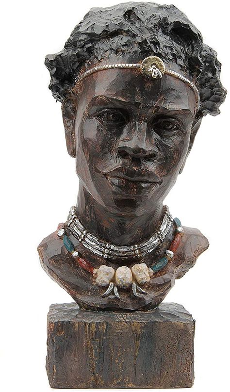 Statues For Home Decor, African Statues, African Figurines, African History Truths, Living Room Antique, New Townhouse, Woman Statue, Statue Decor, Plaster Cast