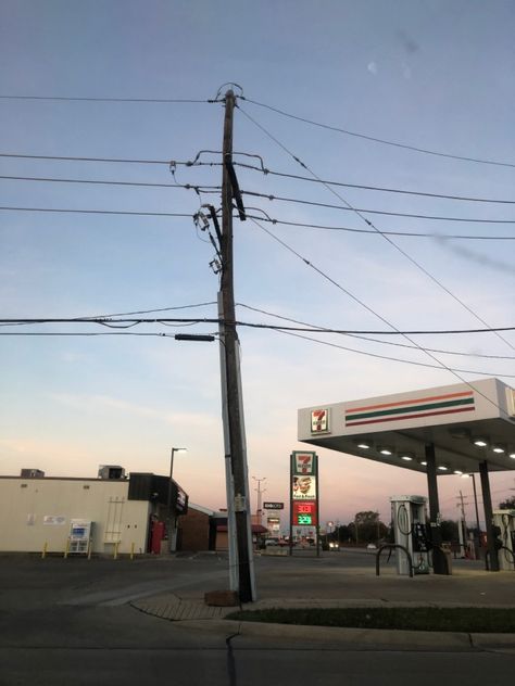 711 Aesthetic, Gas Station Aesthetic, Quick Trip Gas Station Aesthetic, Gas Station Photoshoot, Late Night Gas Station, At The Gas Station, Gas Stations At Night, Run Down Gas Station, 711 Gas Station