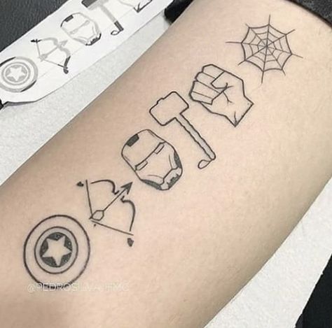 Iron Man Tattoo, Spiderman Tattoo, Avengers Tattoo, Marvel Tattoos, Dream Tattoos, Disney Tattoos, Little Tattoos, Simplistic Tattoos, Beauty Tattoos