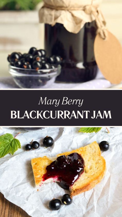 Mary Berry Blackcurrant Jam Recipe Blackcurrant Jam Recipes, Black Currant Jam Recipes, Blackcurrant Recipes, Red Currant Recipe, Black Currant Recipes, Black Currant Jam, Blackcurrant Jam, Currant Recipes, Currant Jam