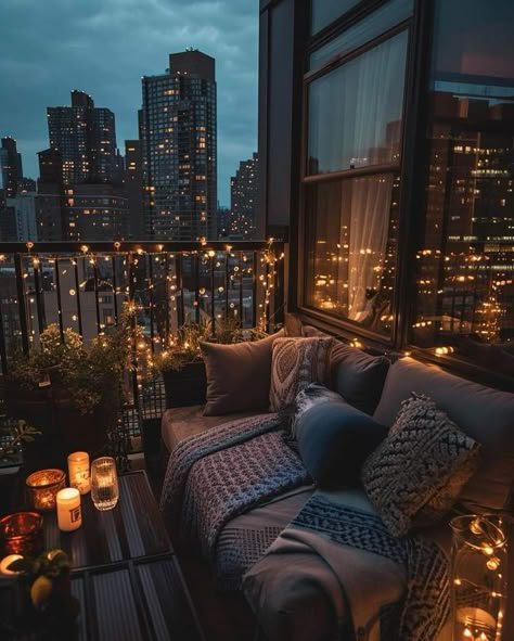 City Apartment Aesthetic, House Manifestation, City Balcony, Luxury Room Design, Chill House, Cozy Balcony, Bedroom With Balcony, Condo Balcony, Boston Apartment