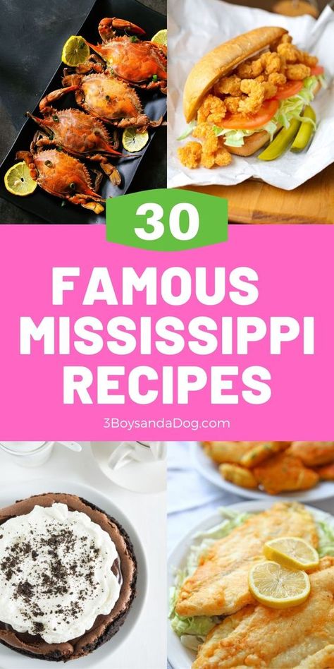 Mississippi Food Recipes, Mississippi Recipes Southern Style, Mississippi Meals, Mississippi Recipes, American Cuisine Recipes, Mississippi Food, American Food Recipes, State Recipes, Regional Recipes