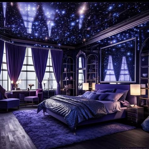 Galaxy Bedroom Ideas, Gothic Houses, Galaxy Room, Bedroom Decor Dark, Lake House Bedroom, Castle Bedroom, Dream Bedroom Inspiration, Fantasy Bedroom, Simple Bedroom Design