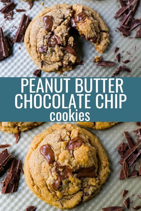 Pb Chocolate Chip Cookies, Soft Chewy Peanut Butter Cookies, Peanut Butter Cookies With Chocolate, Chocolate Chip Cookies Soft, Chocolate Marshmallow Cookies, Healthy Peanut Butter Cookies, Chocolate Chip Shortbread Cookies, Butter Cookies Easy, Best Peanut Butter Cookies